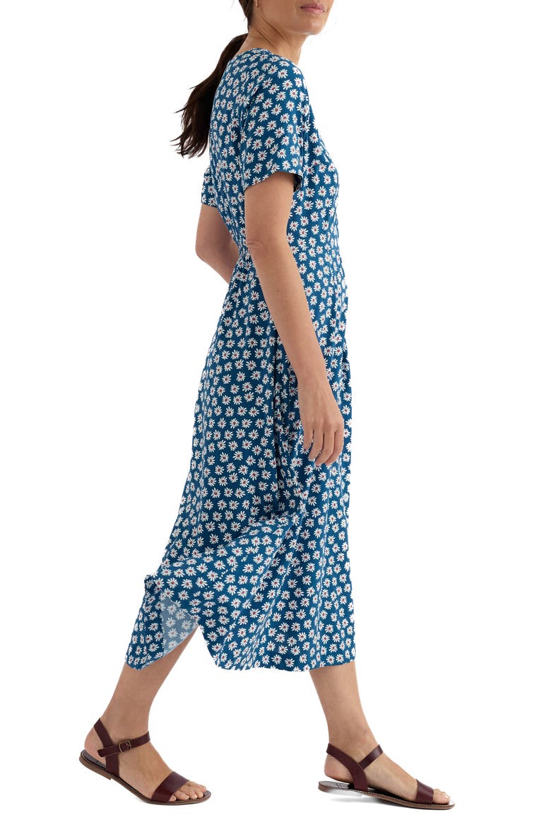 Tilly Floral Midi Dress, Alternate, color, PRESSED DAISY OCEAN DRIFT