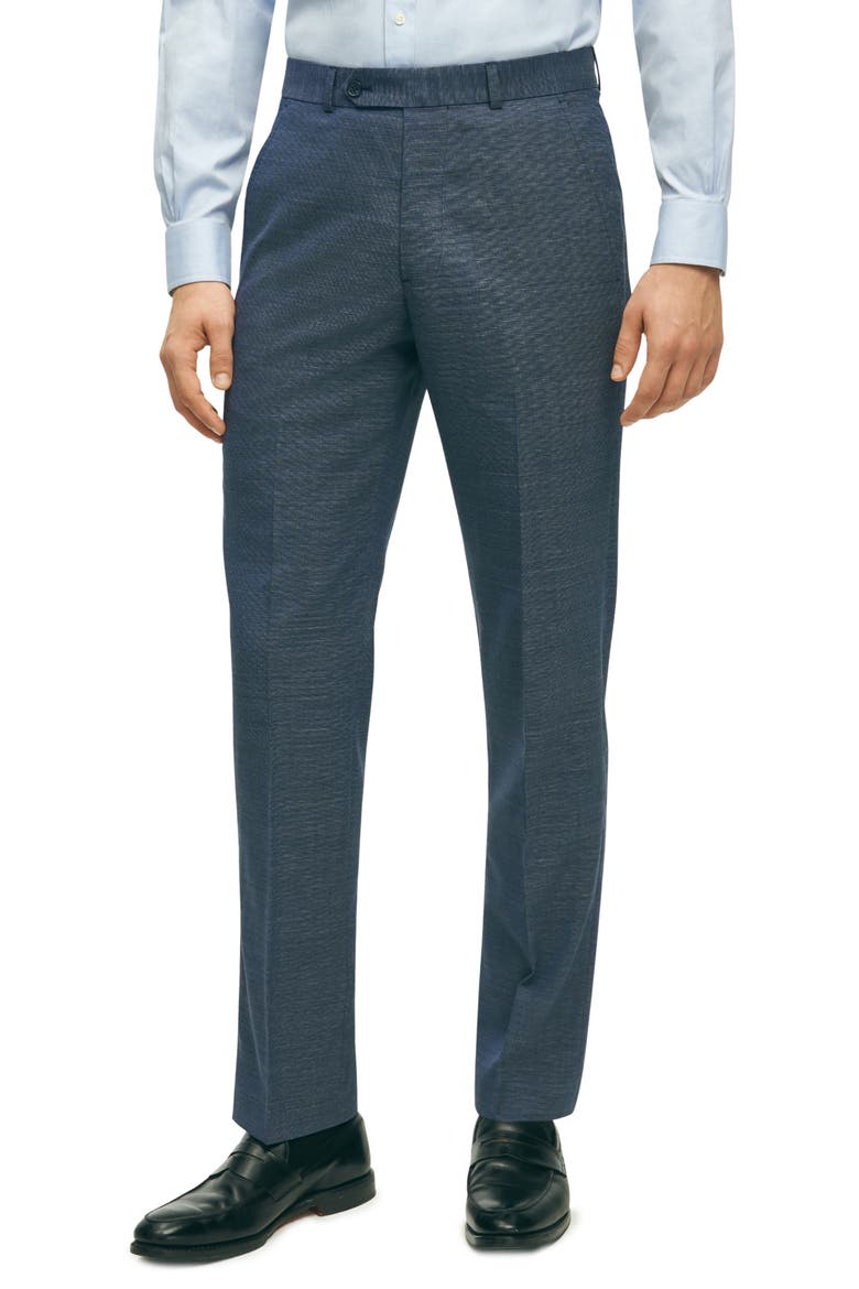 Performance Water Repellent Wool Suit Pants, Main, color, BLUENAILHEADS
