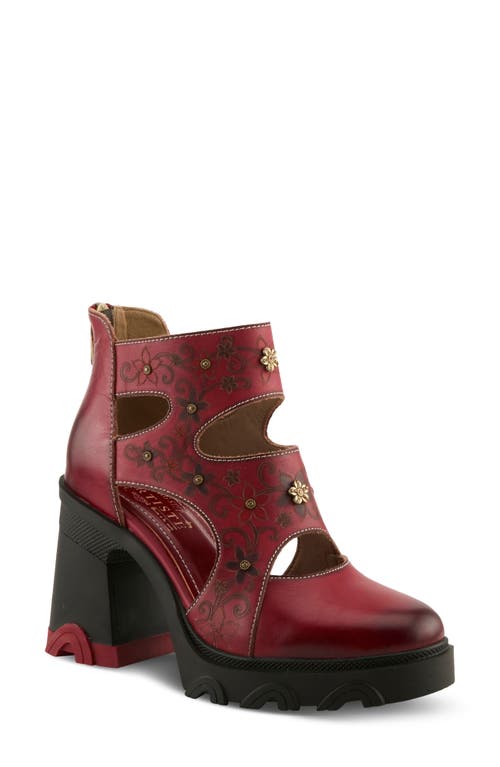L'artiste By Spring Step Capsule Blum Platform Bootie In Red