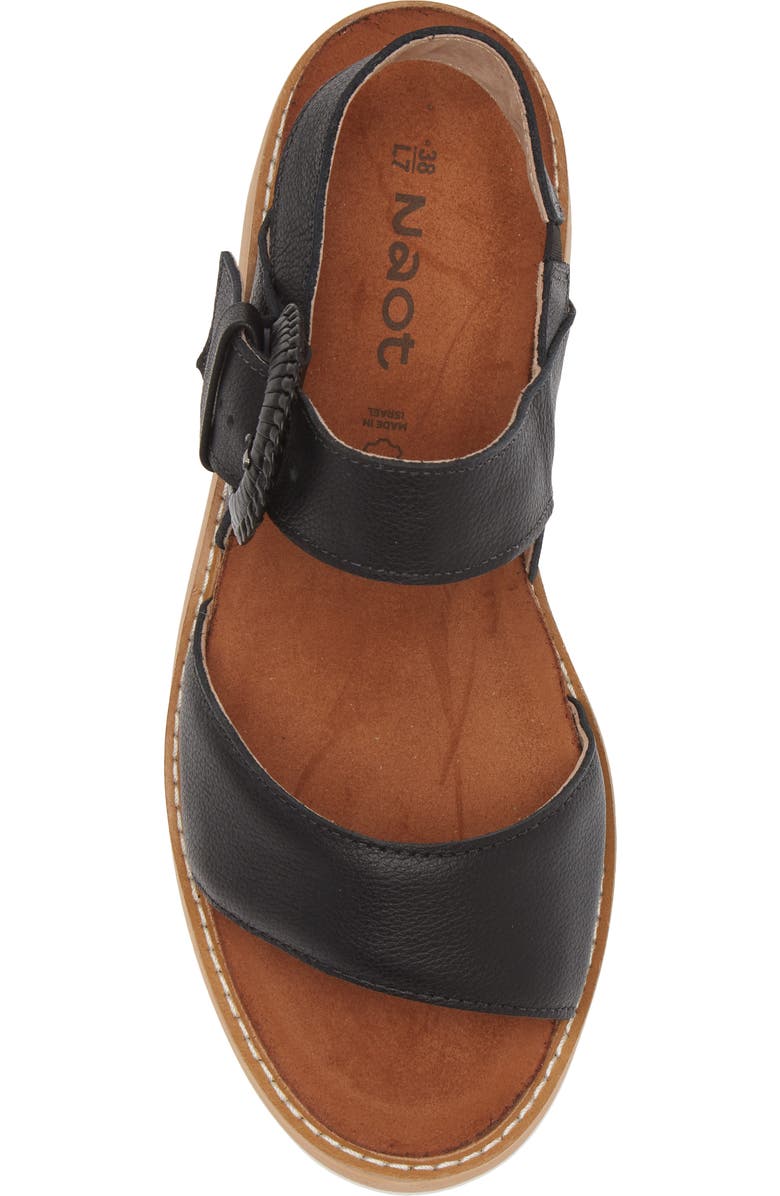 Naot Crepe Platform Sandal, Alternate, color, Soft Black Leather