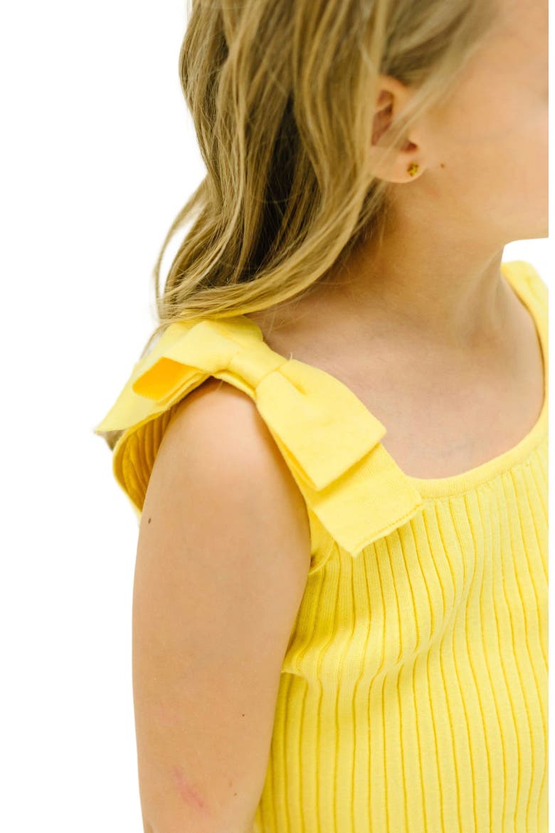Girls' Bow Sweater Tank, Kids, Alternate, color, Yellow