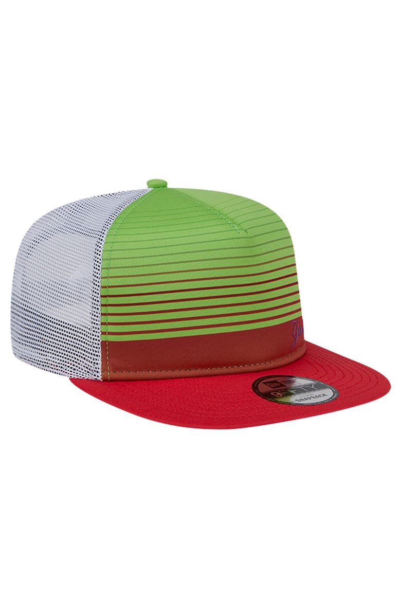 New Era Men's New Era Red New York Yankees Neon Horizon A-Frame Trucker 9FIFTY Snapback Hat, Alternate, color, Red