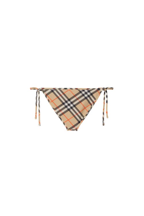 Burberry Check Bikini Briefs In Multi