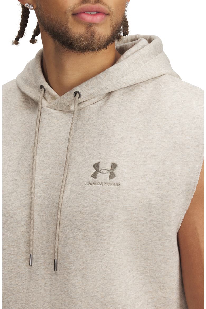 Icon Fleece Sleeveless Hoodie, Alternate, color, TIMBERWOLF TAUPE
