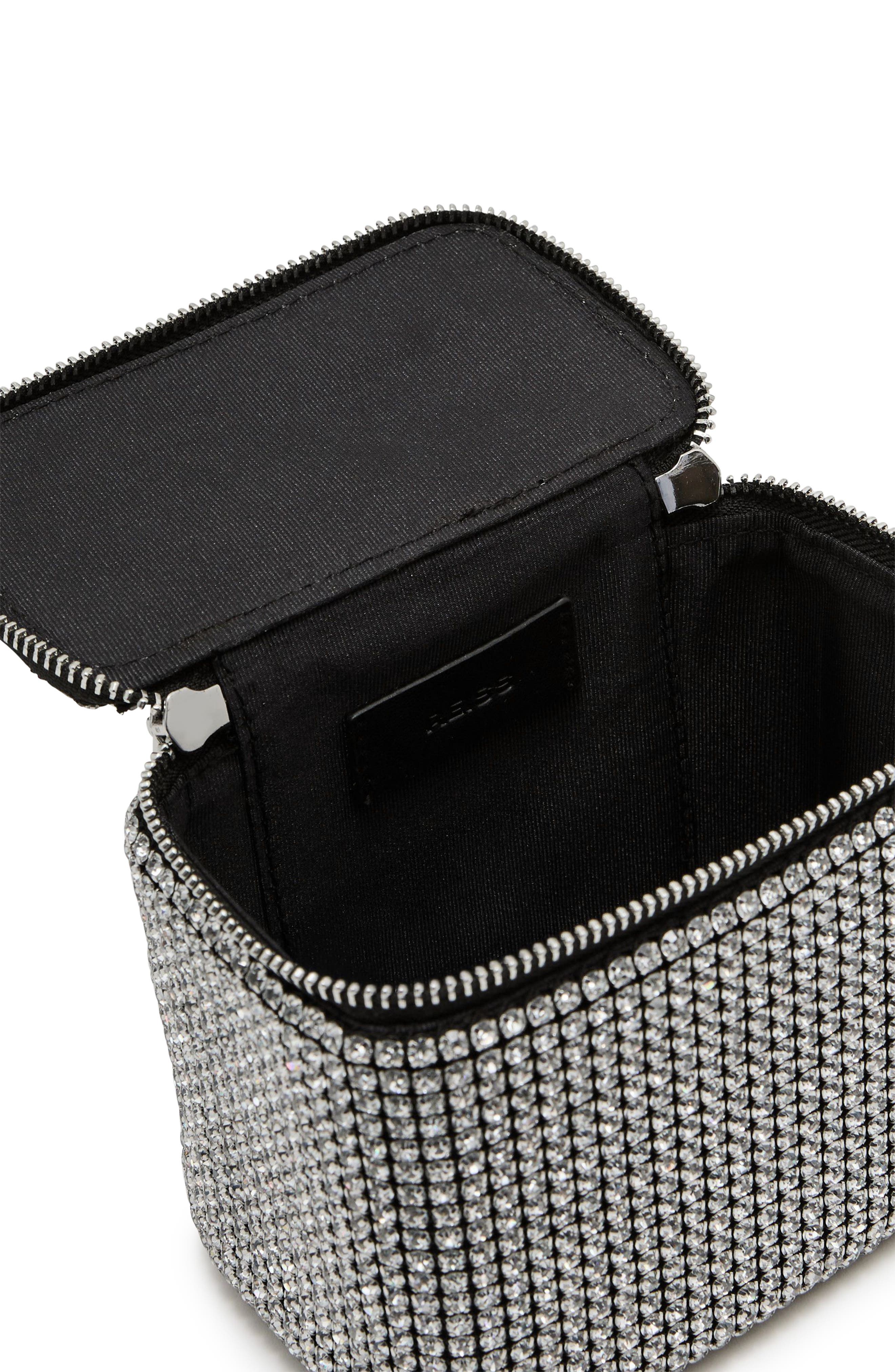 Nova Crystal Embellished Box Clutch, Alternate, color, SILVER