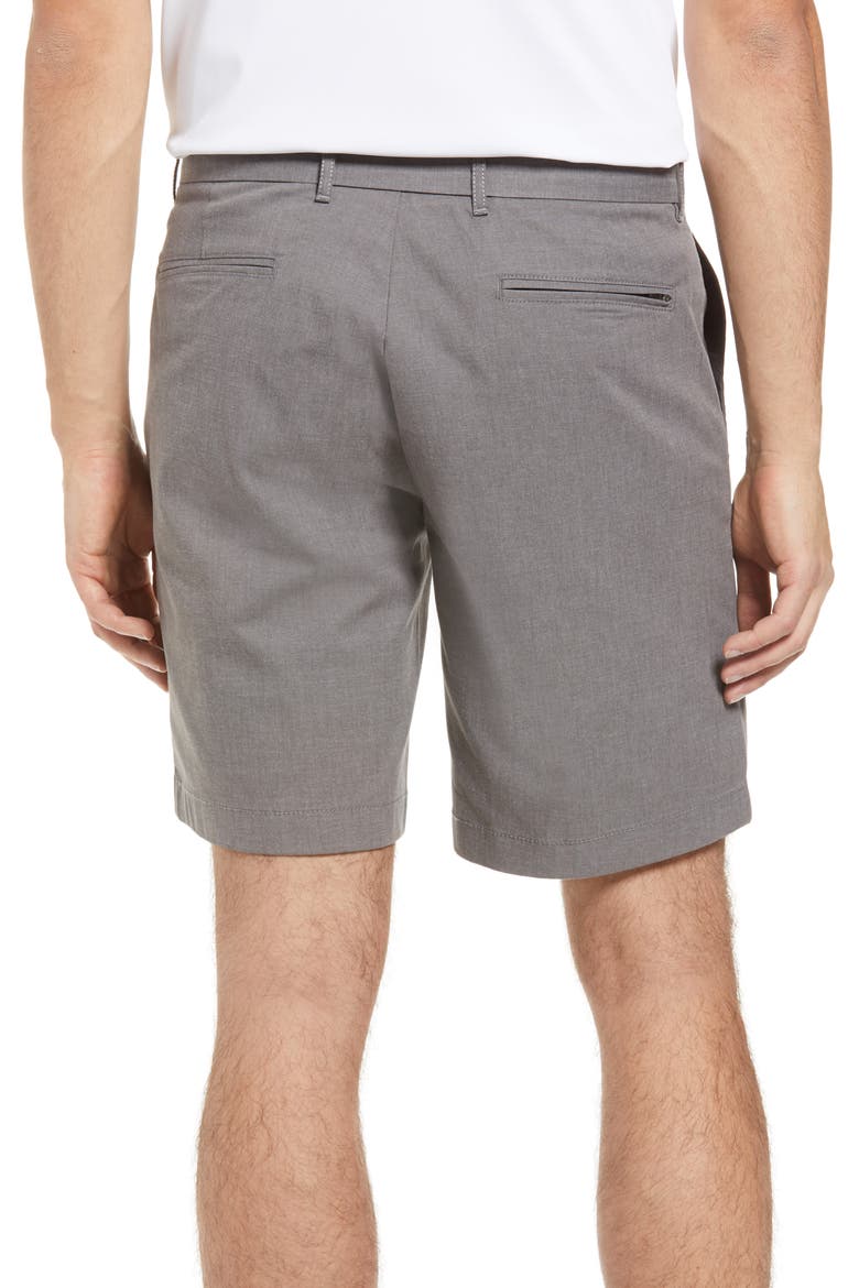 Slim Fit CoolMax® Flat Front Performance Chino Shorts, Alternate, color, GREY TORNADO