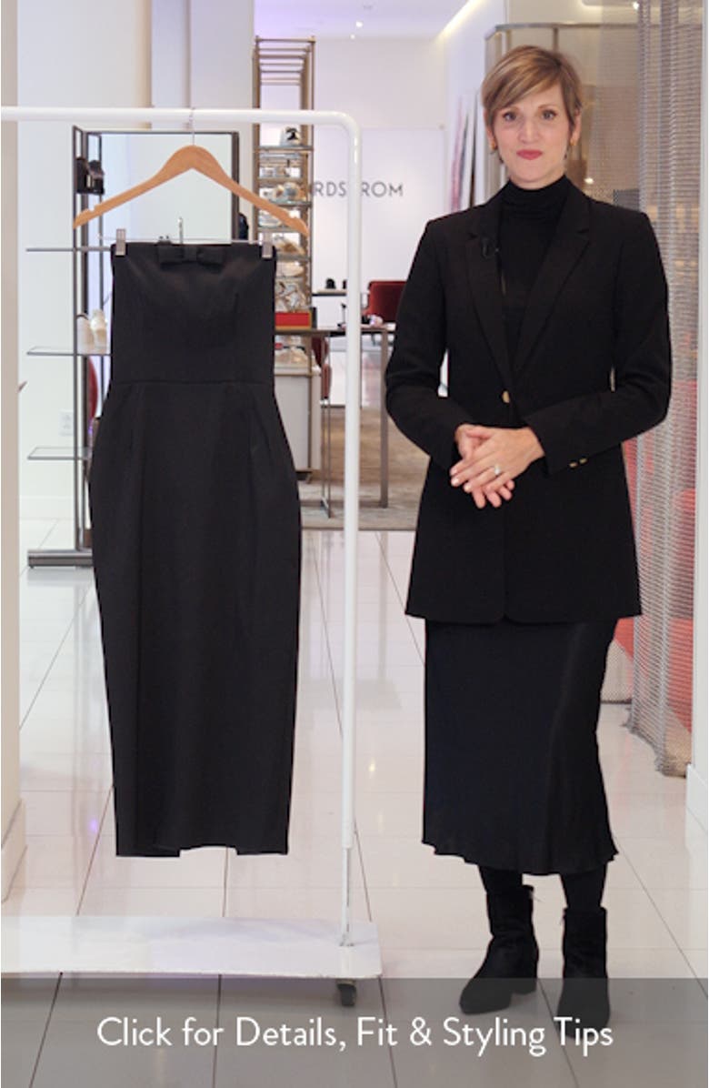 Curve Bow Strapless Midi Gown, sales video thumbnail