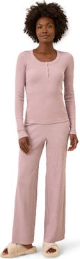 Pact Dream Rib Wide Leg Lounge Pant Made with Organic Cotton