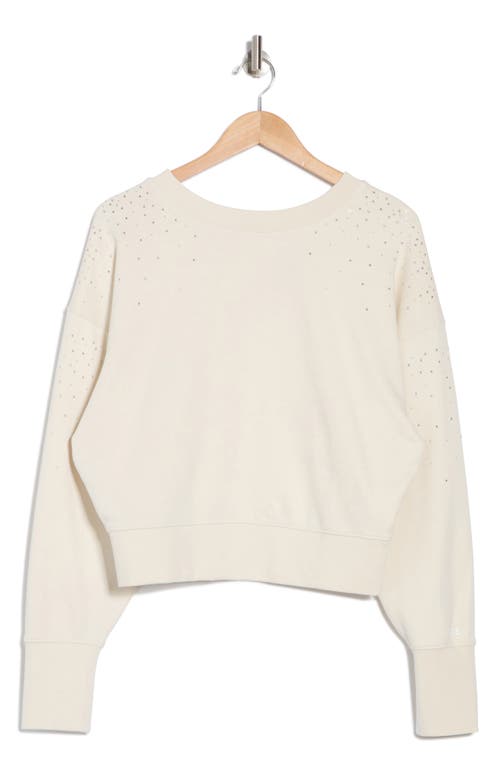 Hugo Boss Boss Orange Elay Rhinestone Sweatshirt In Soft Cream