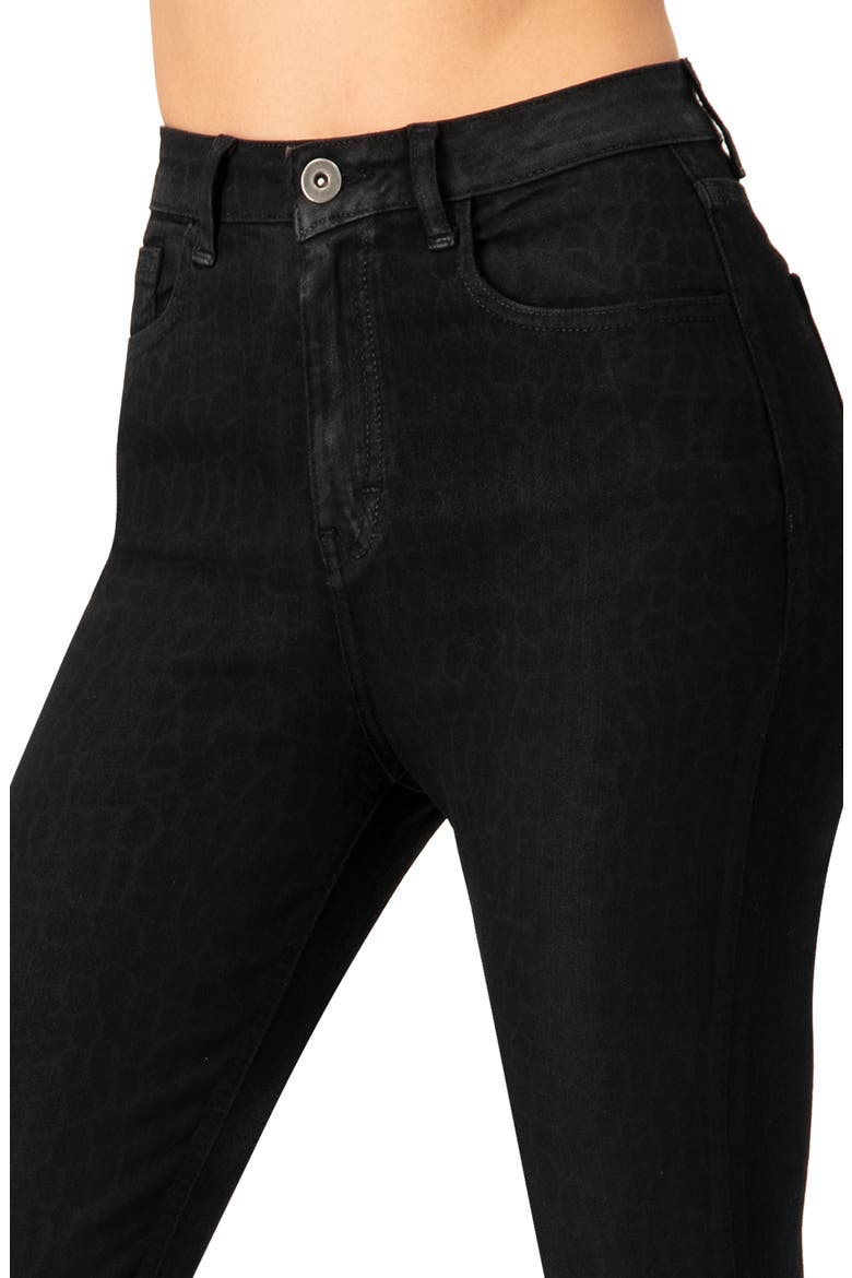 Skinny Jeans with Button and Patch Pockets, Alternate, color, Black