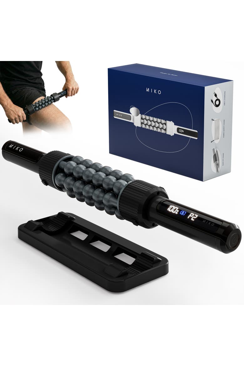 Swift Rolling Percussive Massager with 5 Speeds, Main, color, Black