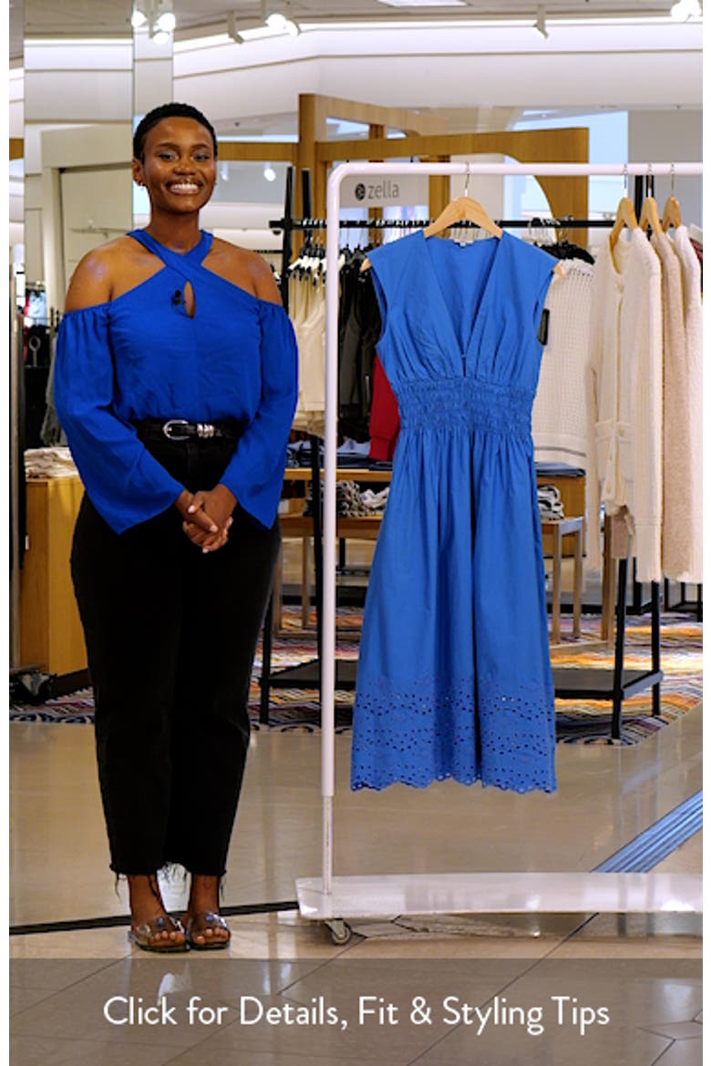 Roxanne Eyelet Embroidered Cotton Midi Dress video