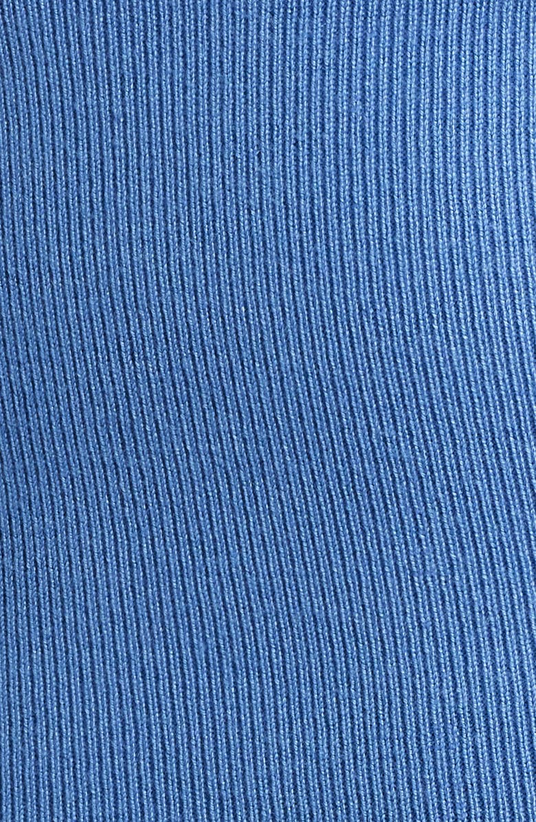 MANGO Gymnastic Rib Knit Tank, Alternate, color, Sky Blue