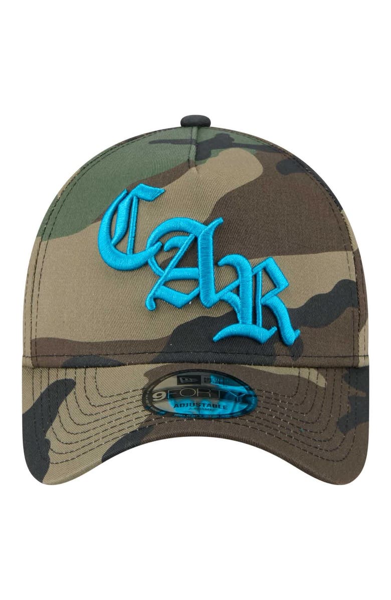 New Era Men's New Era Camo Carolina Panthers Mystic Camo A-Frame 9FORTY Adjustable Hat, Alternate, color,