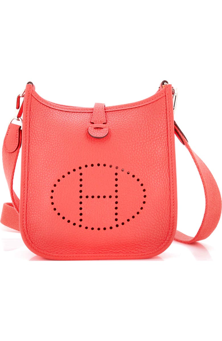 Pre-Owned Hermes Evelyne Bag Gen III Clemence TPM, Main, color, Rouge Pivoine
