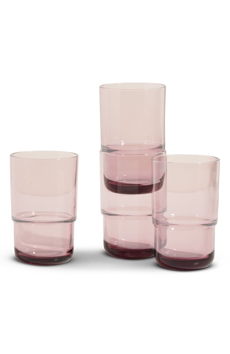 Our Place Night & Day Set of 4 Tall Glasses, Alternate, color, Sunrise