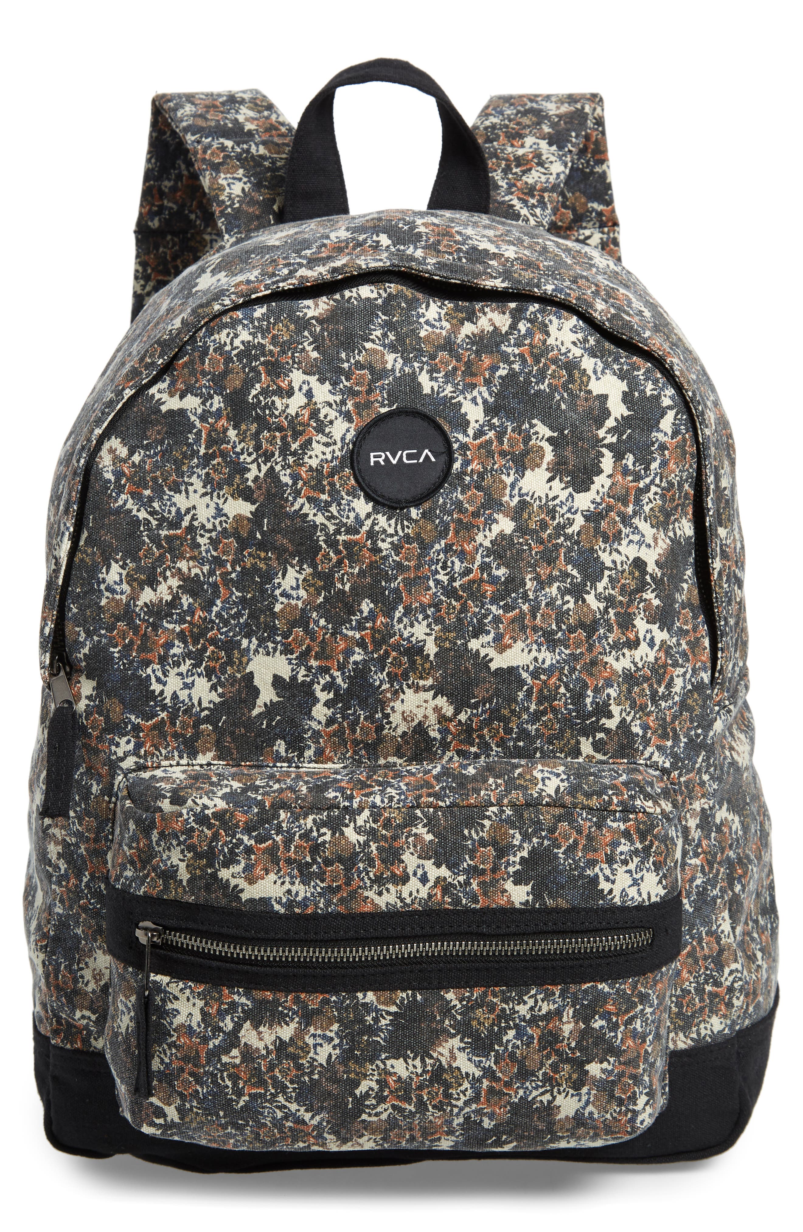 RVCA Tides Print Canvas Backpack, Main, color, 