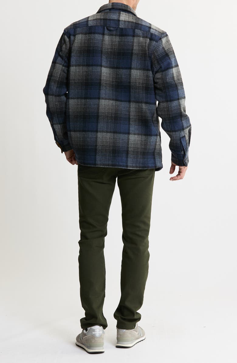 JACHS Plaid Shirt Jacket, Alternate, color, Blue/ Grey