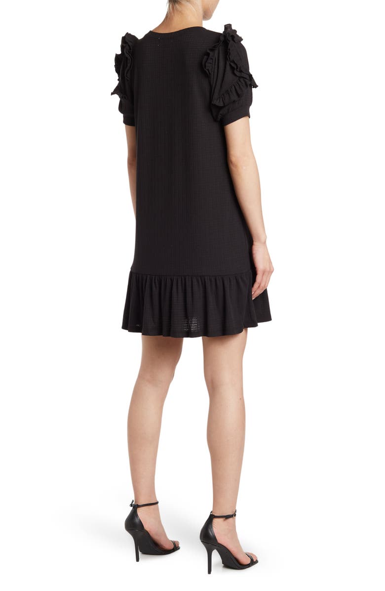 DUAL NATURE Ruffle Sleeve Knit Dress, Alternate, color, 
