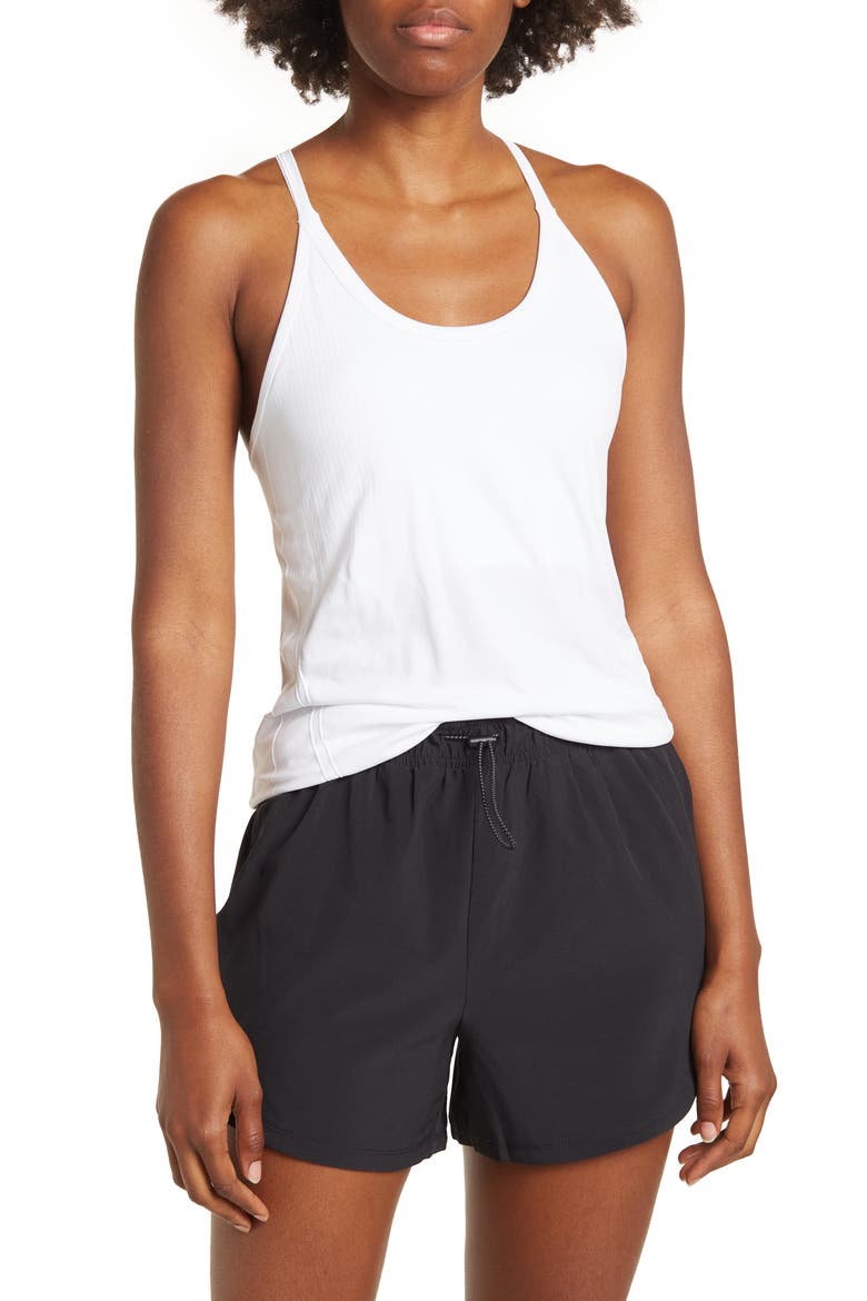 Serena Shelf Bra Tank, Main, color, WHITE