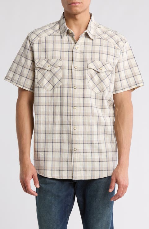 Plaid Snap-Up Western Work Shirt