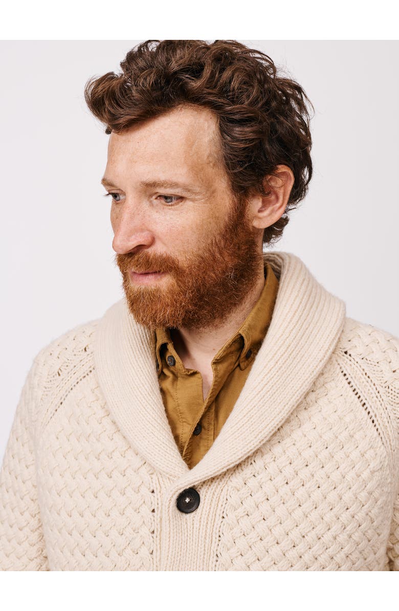 Aubin Frampton Shawl Cardigan Sweater, Alternate, color, Ecru