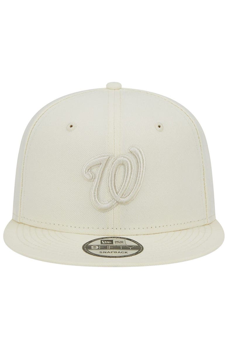 New Era Men's New Era Cream Washington Nationals Spring Color Basic 9FIFTY Snapback Hat, Alternate, color,
