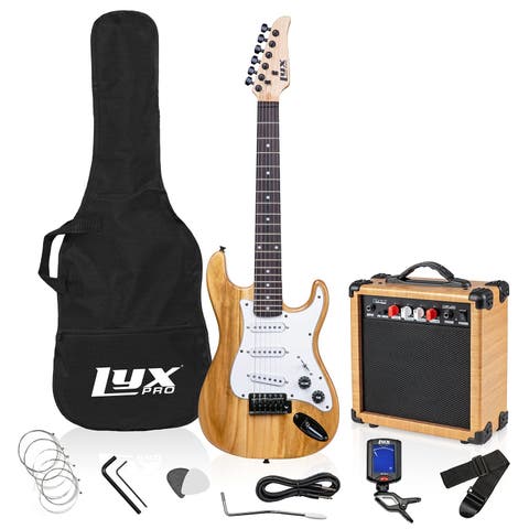 36 Electric Guitar Kit Bundle w/ 20W Amp, Tuner, Strings, Picks, Strap & Case