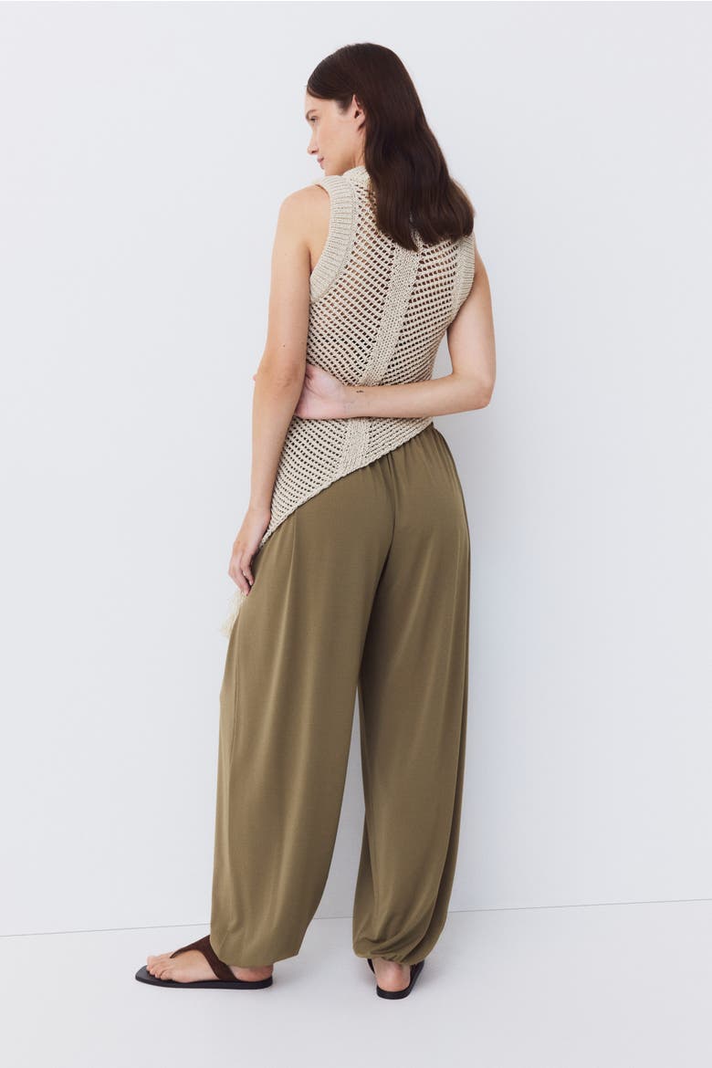 Mama Pull-on Balloon Trousers, Alternate, color, Khaki green
