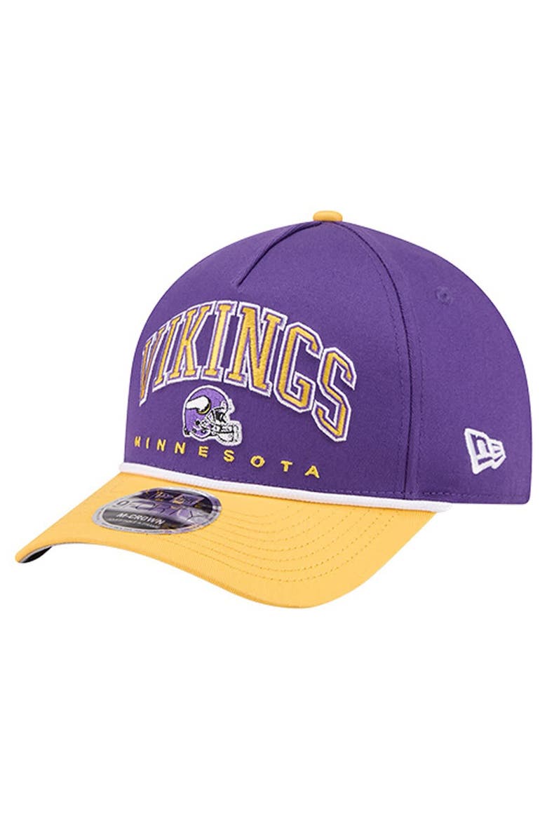 Men's New Era  Purple Minnesota Vikings  Arch COOLERA 9FORTY A-Frame M-Crown Adjustable Hat, Main, color, Purple