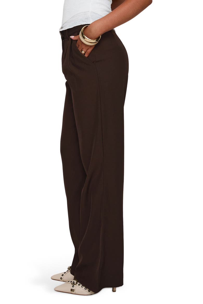 Ambient Pleat Front Wide Leg Pants, Alternate, color, CHOCOLATE