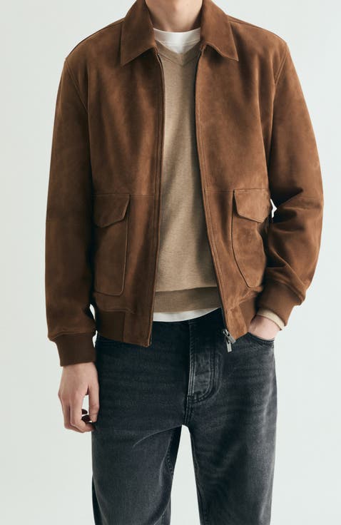 Suede Bomber Jacket