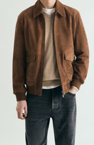 Scalpers Suede Bomber Jacket
