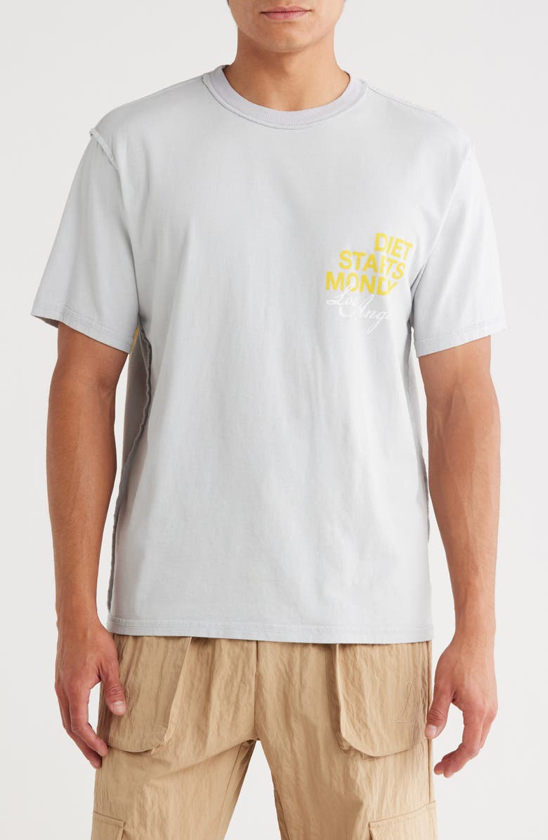 DIET STARTS MONDAY LA Graphic T-Shirt, Main, color, Washed Grey/ Yellow