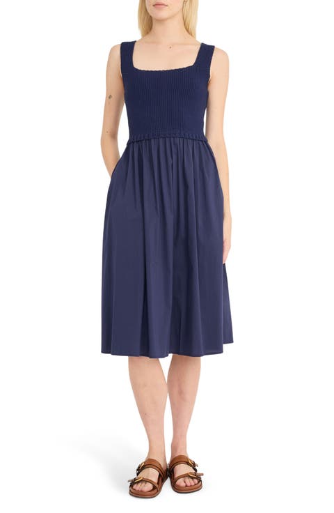 Mixed Media A-Line Dress