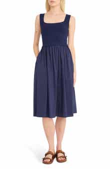 Luxely Mixed Media A-Line Dress