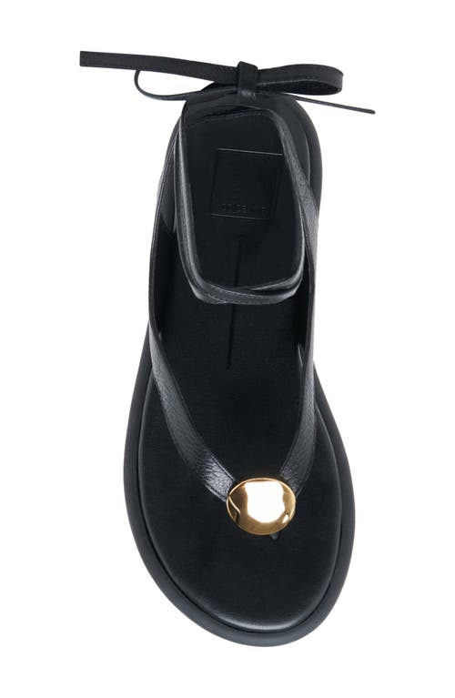 Dolce Vita Judy Ankle Wrap Sandal In Black Leather
