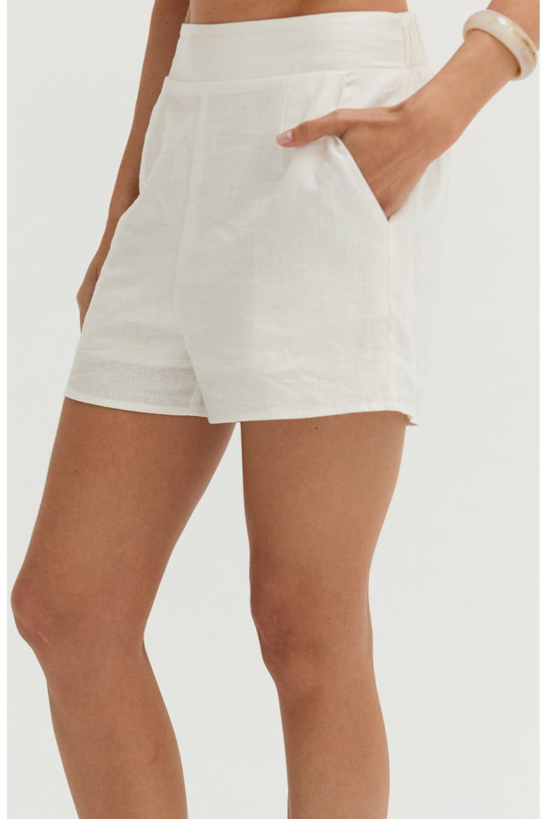 Easy Wear Linen Blend Shorts, Alternate, color, White