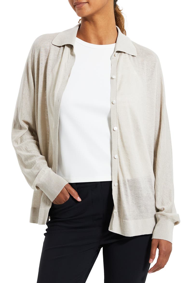 Relaxed Fit Linen Blend Shirt, Alternate, color, FADED OAT