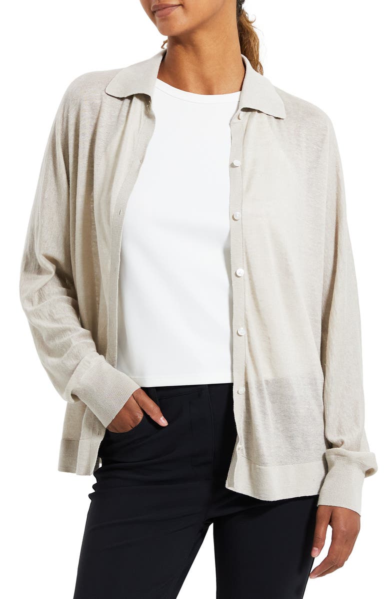 Theory Relaxed Fit Linen Blend Shirt, Alternate, color,