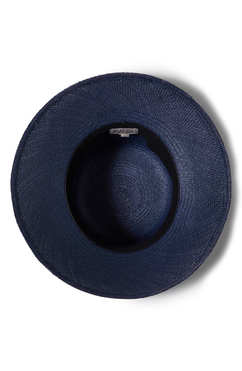 Brixton Lopez Panama Straw Bucket Hat, Alternate, color, Navy