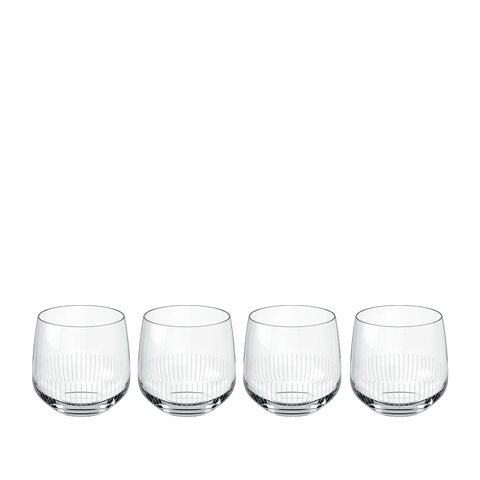 AfinaGlass Double Old Fashioned Glass Set of 4