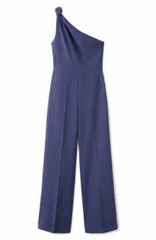 Knotted One-Shoulder Jumpsuit