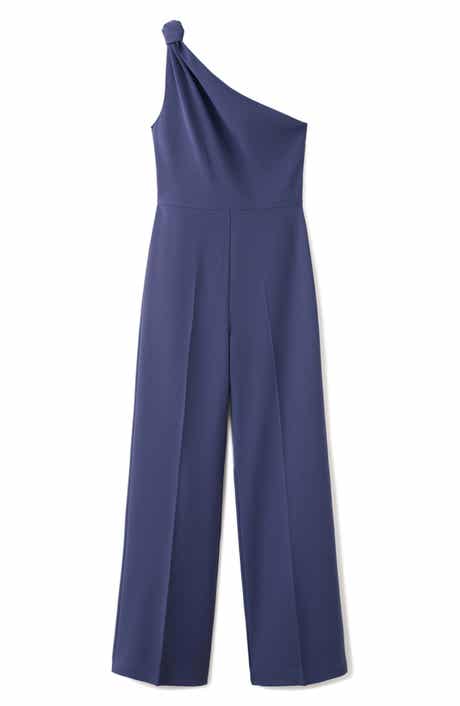 Knotted One-Shoulder Jumpsuit