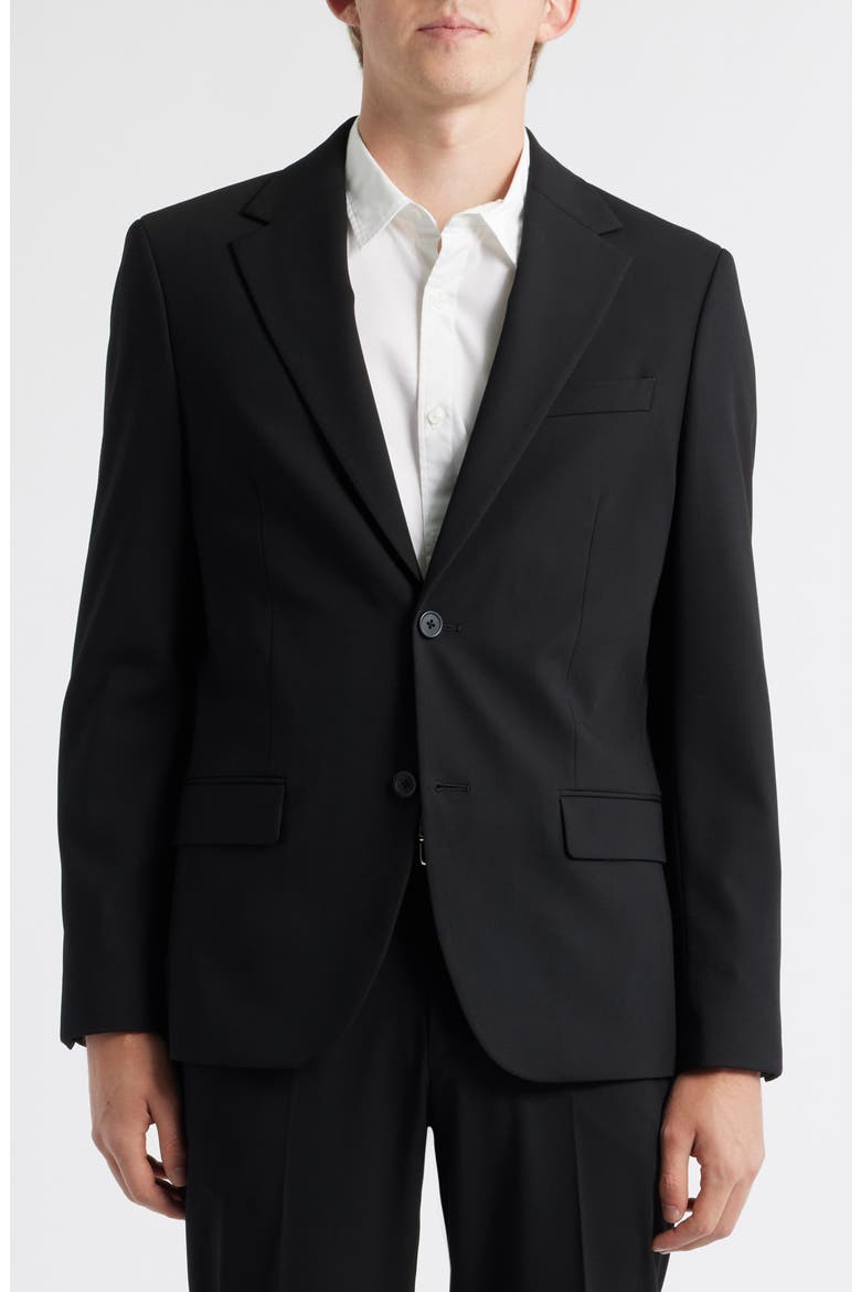 Slim Fit Solid Stretch Suit Jacket, Alternate, color, BLACK CAVIAR
