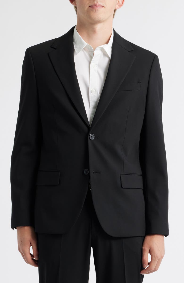 Open Edit Slim Fit Solid Stretch Suit Jacket, Alternate, color, Black Caviar