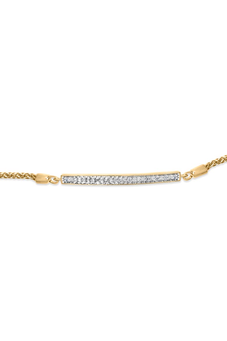 Gold Vermeil Diamond Accent Bar Lariat Bolo Bracelet, Alternate, color, Silver