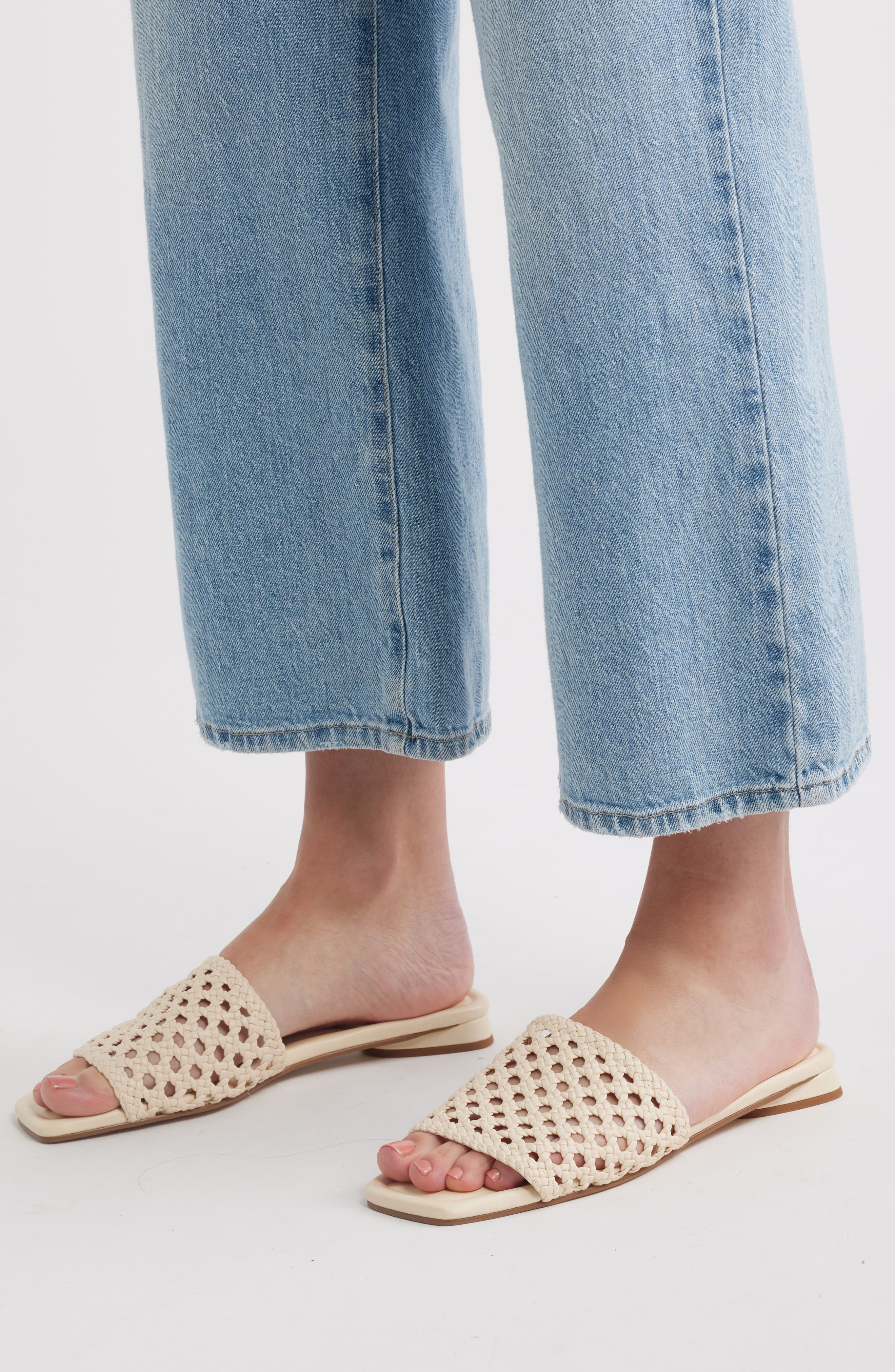 Babette Slide Sandal, Alternate, color, BEIGE PEARLED