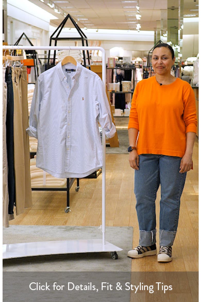 Classic Fit Stripe Cotton Button-Down Oxford Shirt video