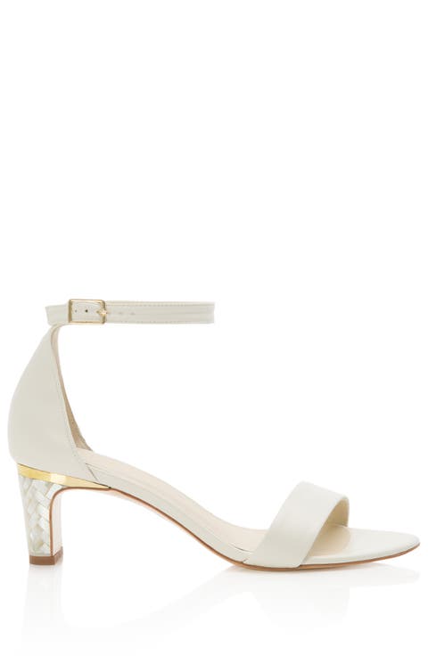 Chloe Ankle Strap Pearl Heel Sandal